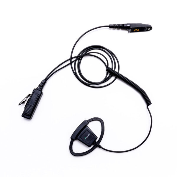 Platinum Series 1-Wire Surveillance Kit for Two-Way Radio with Adjustable D-Shaped Ear Hanger