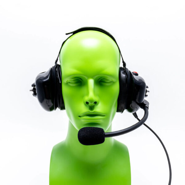 Behind-the-Head Dual Speaker Heavy-Duty Headset for Two-Way Radio