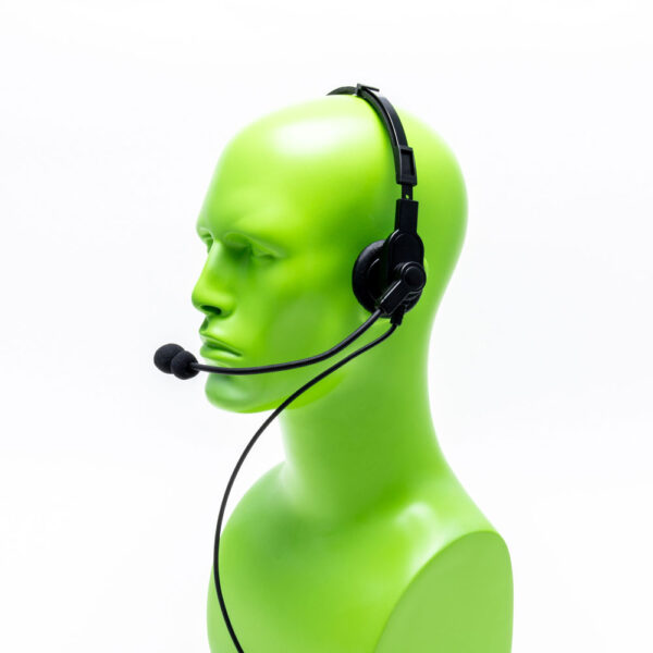 Over-the-Head, Single Speaker Two-Way Radio Headset with OEM-Style Metal Headband - Image 2