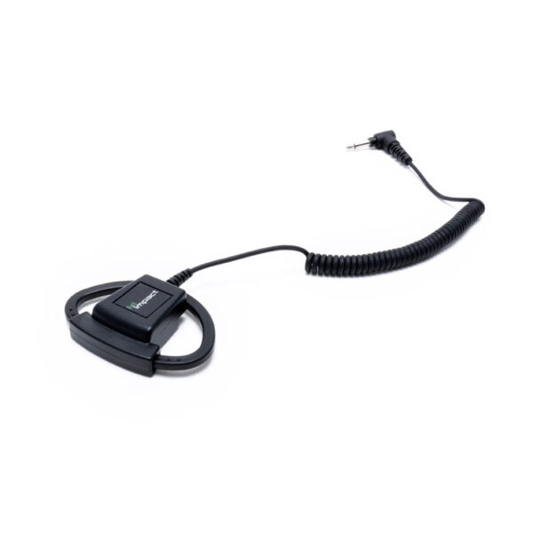 Single-Pin Listen-Only Earpiece for Two-Way Radio Speaker Mic with Adjustable D-Shaped Ear Hanger