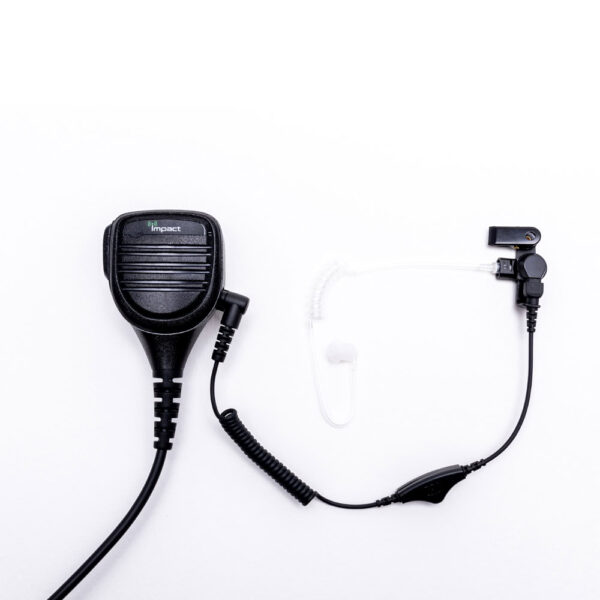 Single-Pin Listen-Only Earpiece for Speaker Mic with Volume Control and Quick Disconnect Acoustic Tube - Image 3